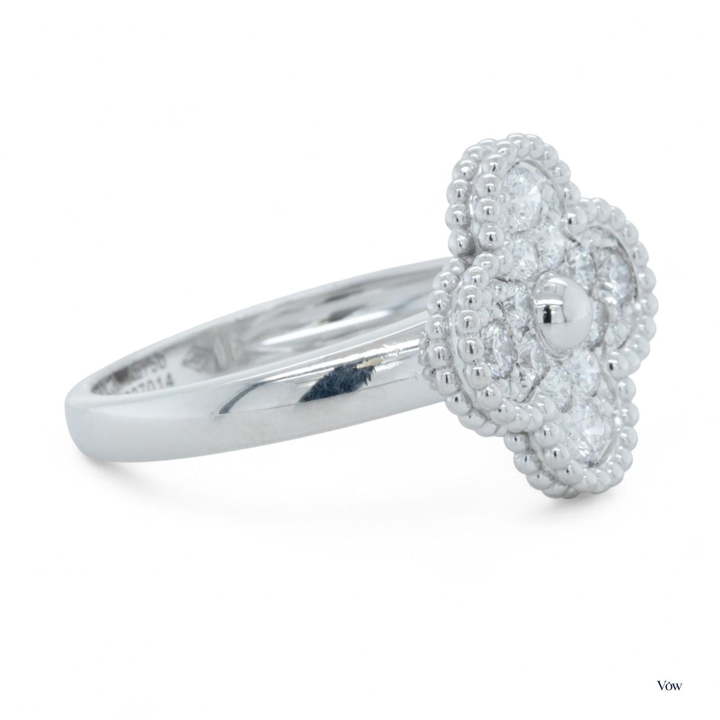 Van Cleef & Arpels Vintage Alhambra — 0.48ct, 18k White Gold — Authentic Pre-Owned