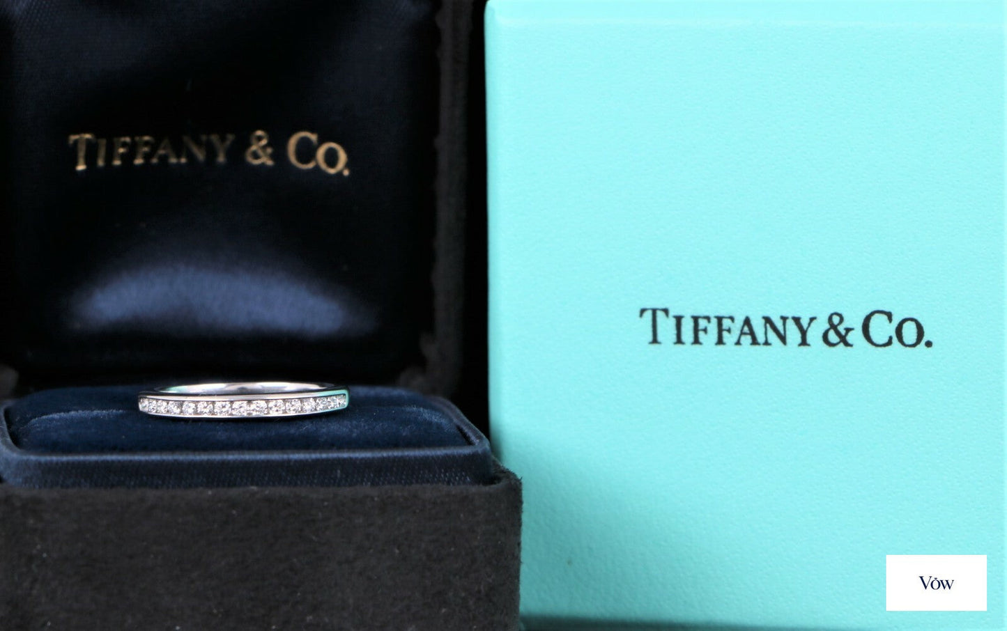 Tiffany & Co. Channel Set Half Eternity Diamond Band — Platinum — Authentic Pre-Owned