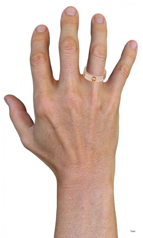 Cartier Love Ring — 0.22ct Diamonds, 18k Rose Gold — Authentic Pre-Owned
