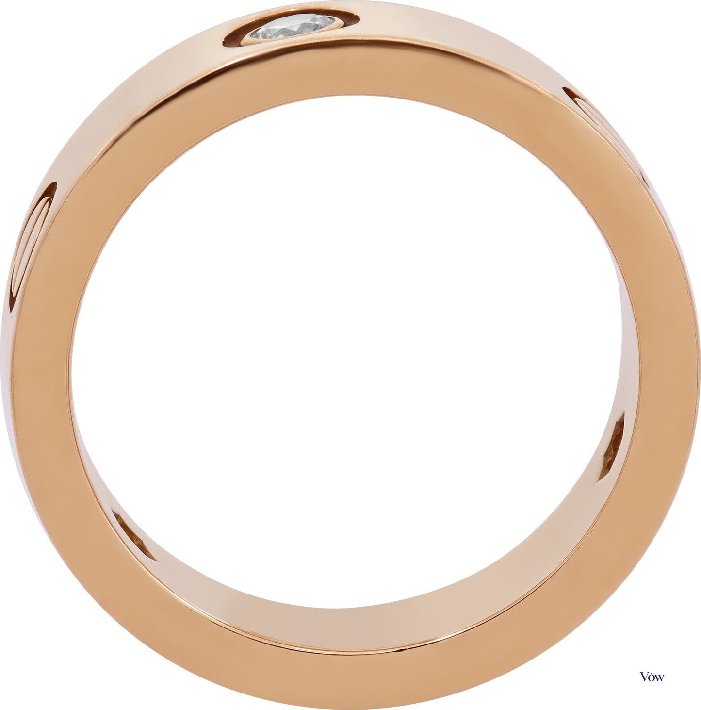 Cartier Love Ring — 18k Pink Gold, 3 Diamonds — Authentic Pre-Owned