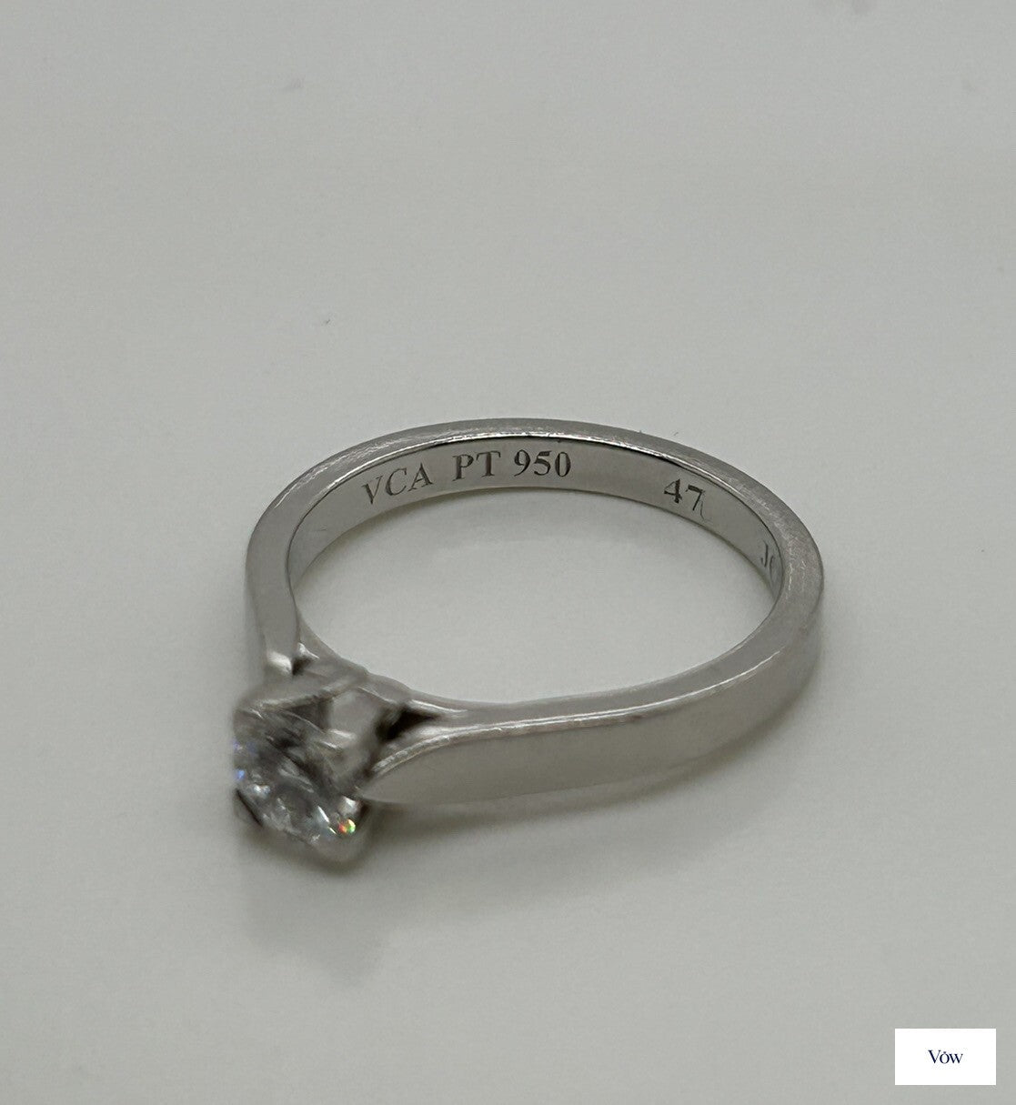Van Cleef & Arpels Round Diamond Ring — 0.30ct, Platinum — Authentic Pre-Owned