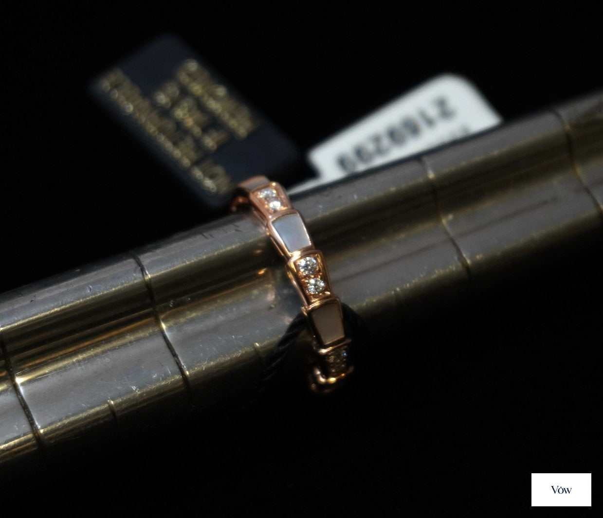 Bulgari Serpenti Diamond Ring — Rose Gold, Size 7 — Authentic Pre-Owned