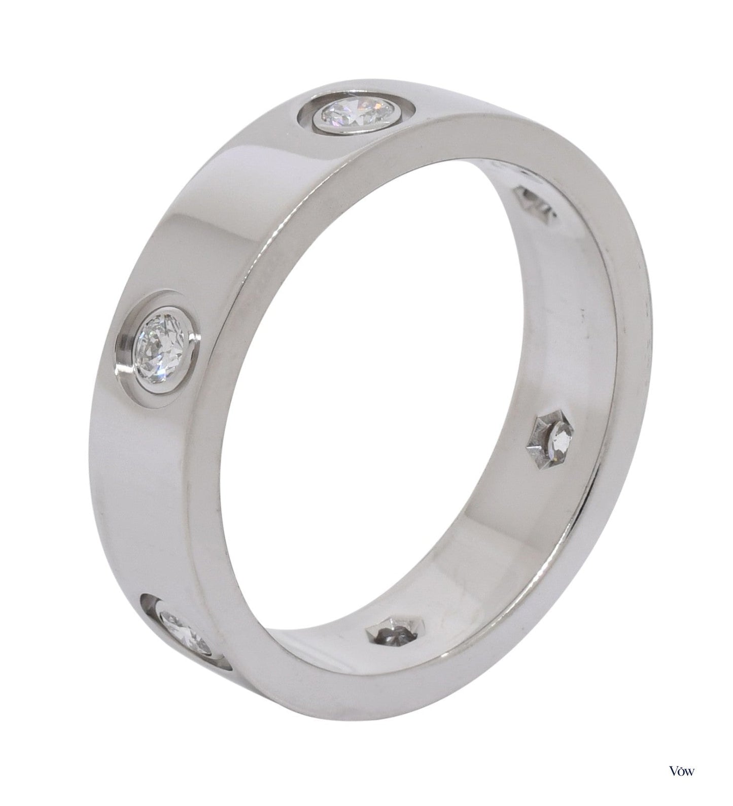 Cartier Love Ring — 18k White Gold, 6 Diamonds — Authentic Pre-Owned
