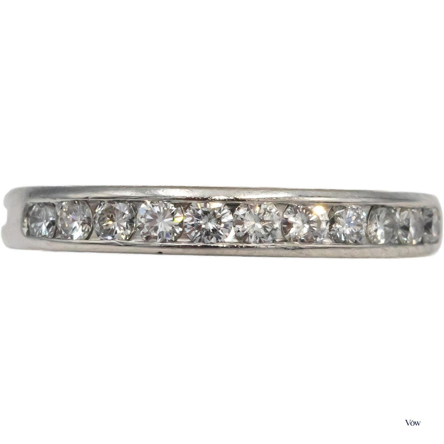 Tiffany & Co. Round Diamond Channel Band — 0.44ct Platinum — Authentic Pre-Owned
