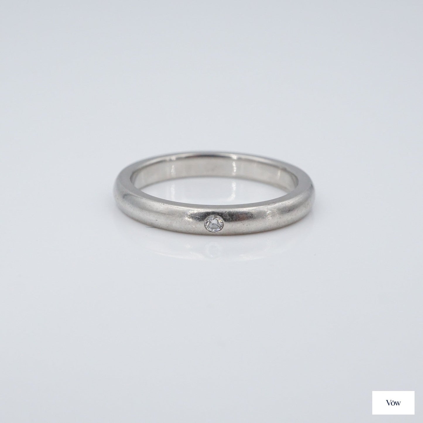Tiffany & Co. Elsa Peretti Diamond Band — 0.02ct Round, Platinum — Authentic Pre-Owned