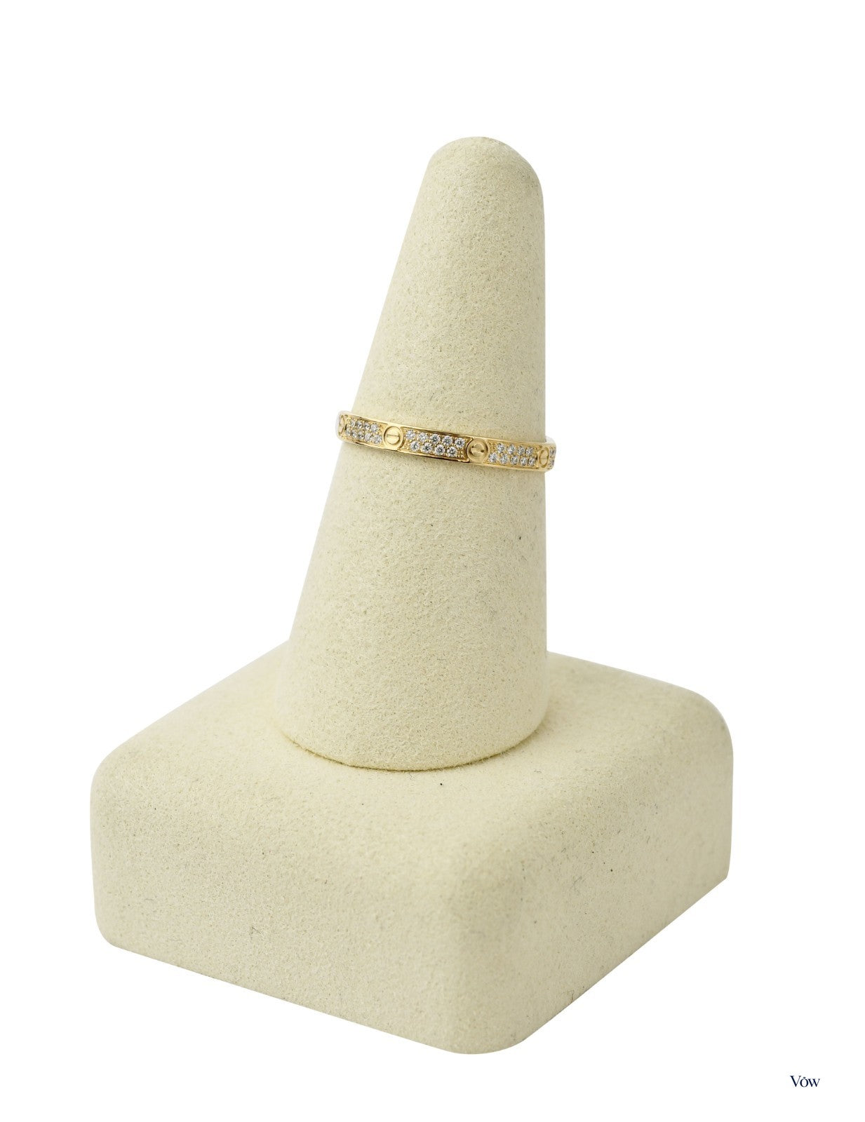 Cartier Love Ring — 0.19ct Pave Diamonds, 18k Yellow Gold — Authentic Pre-Owned