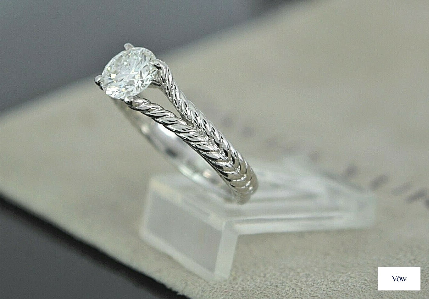 David Yurman Chatelaine Platinum Diamond Ring — 1.01ct Round — Authentic Pre-Owned