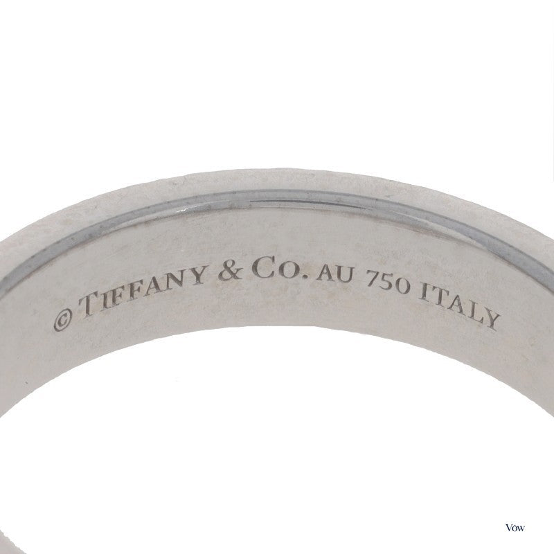 Tiffany & Co. T Narrow Pave Diamond Band — 0.45ct Round, 18k White Gold — Authentic Pre-Owned