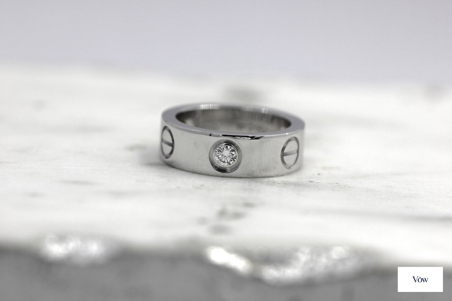 Cartier Love Ring — 0.22ct Round Diamond, 18K White Gold — Authentic Pre-Owned