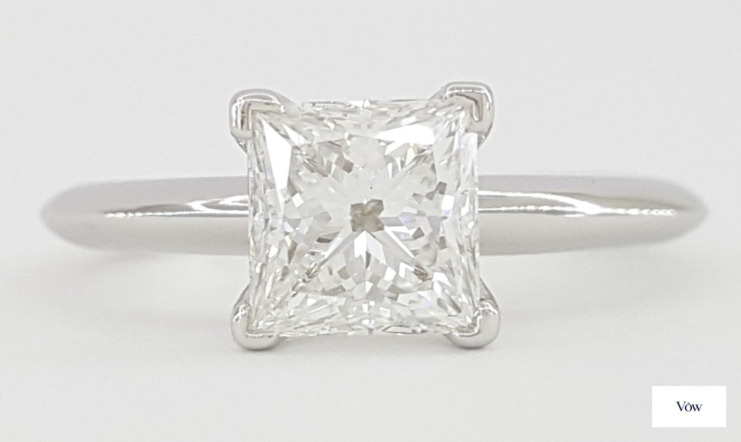 Tiffany & Co. Princess Diamond Solitaire — 1.08ct Platinum — Authentic Pre-Owned