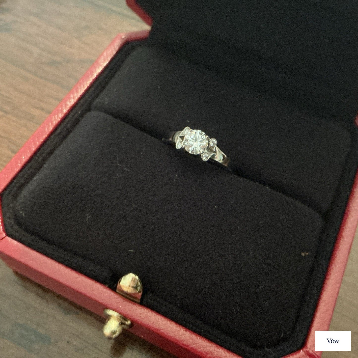 Cartier Ballerine Solitaire — 0.41ct Diamond, 18K White Gold — Authentic Pre-Owned