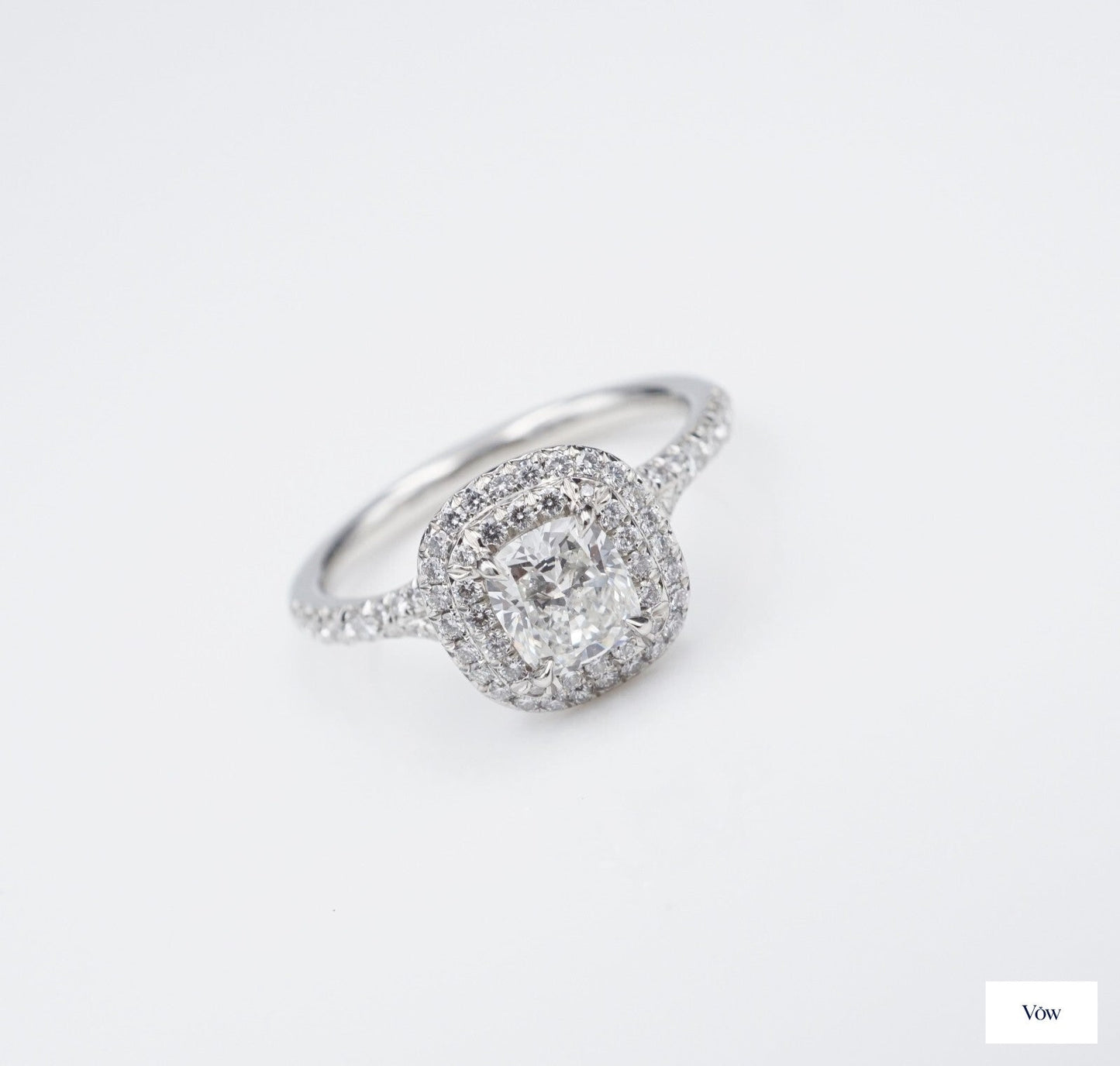 Tiffany & Co. Soleste® — 0.73ct Cushion Diamond Ring, Platinum — Authentic Pre-Owned