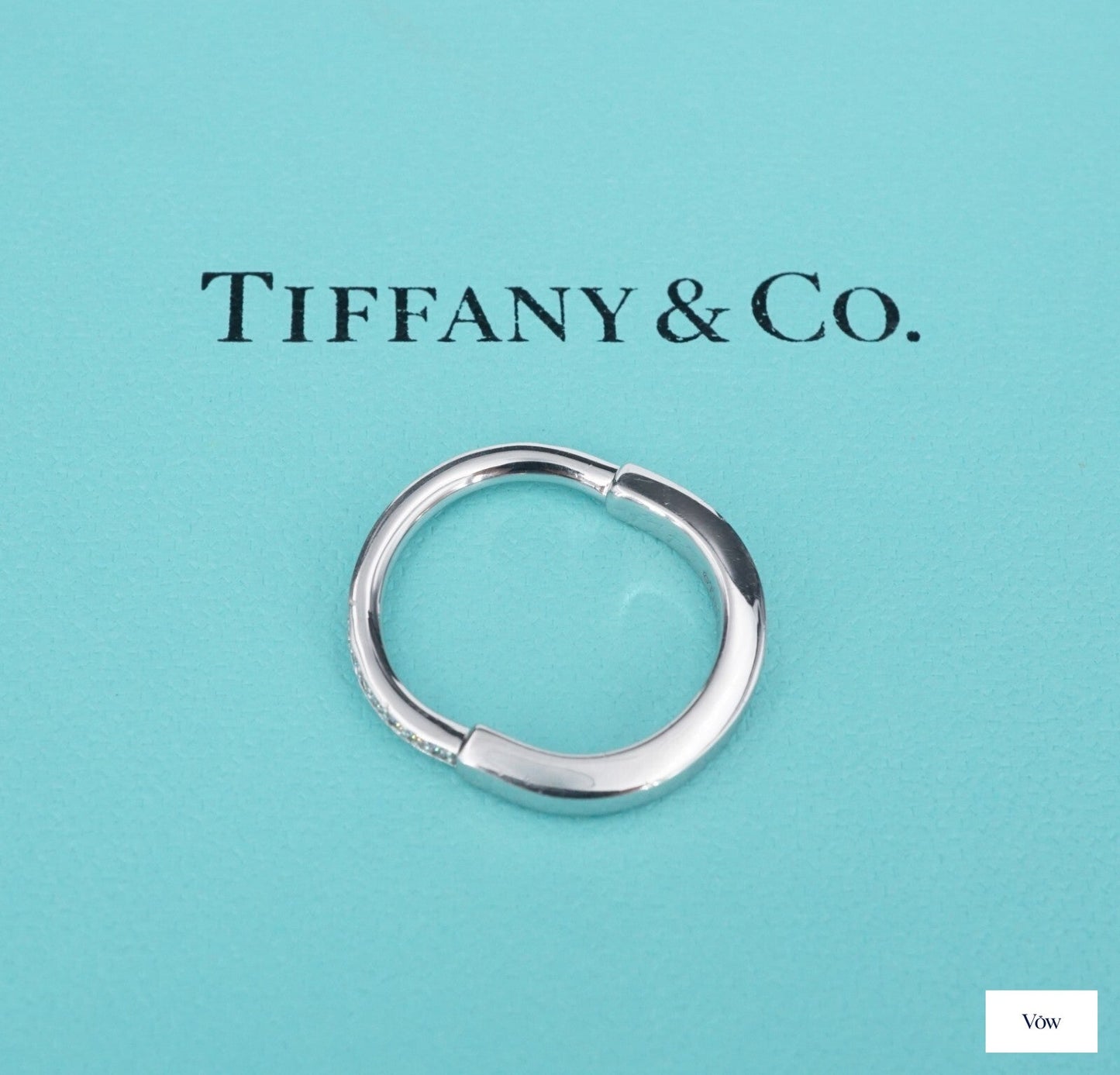 Tiffany & Co. Lock Collection Diamond Ring — 18k White Gold — Authentic Pre-Owned