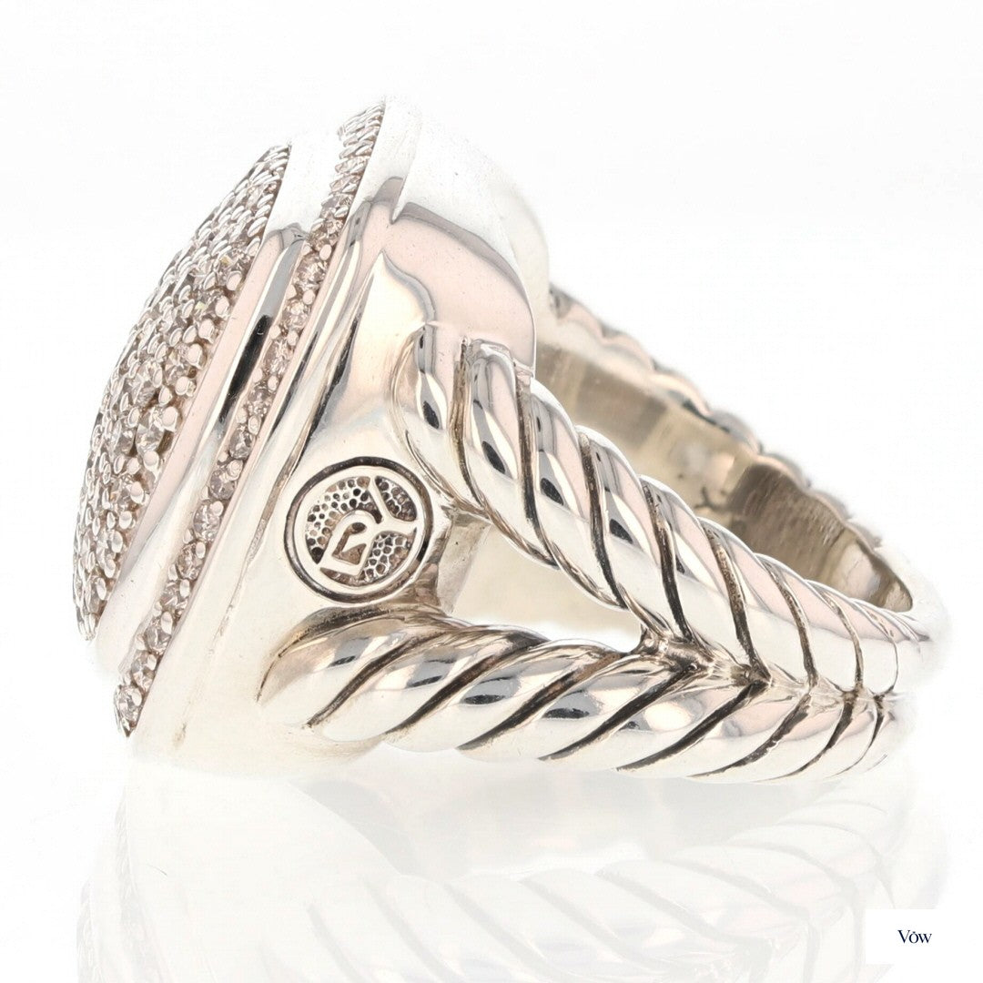 David Yurman Albion — 1.70ct Diamond Pavé Ring, Sterling Silver — Authentic Pre-Owned