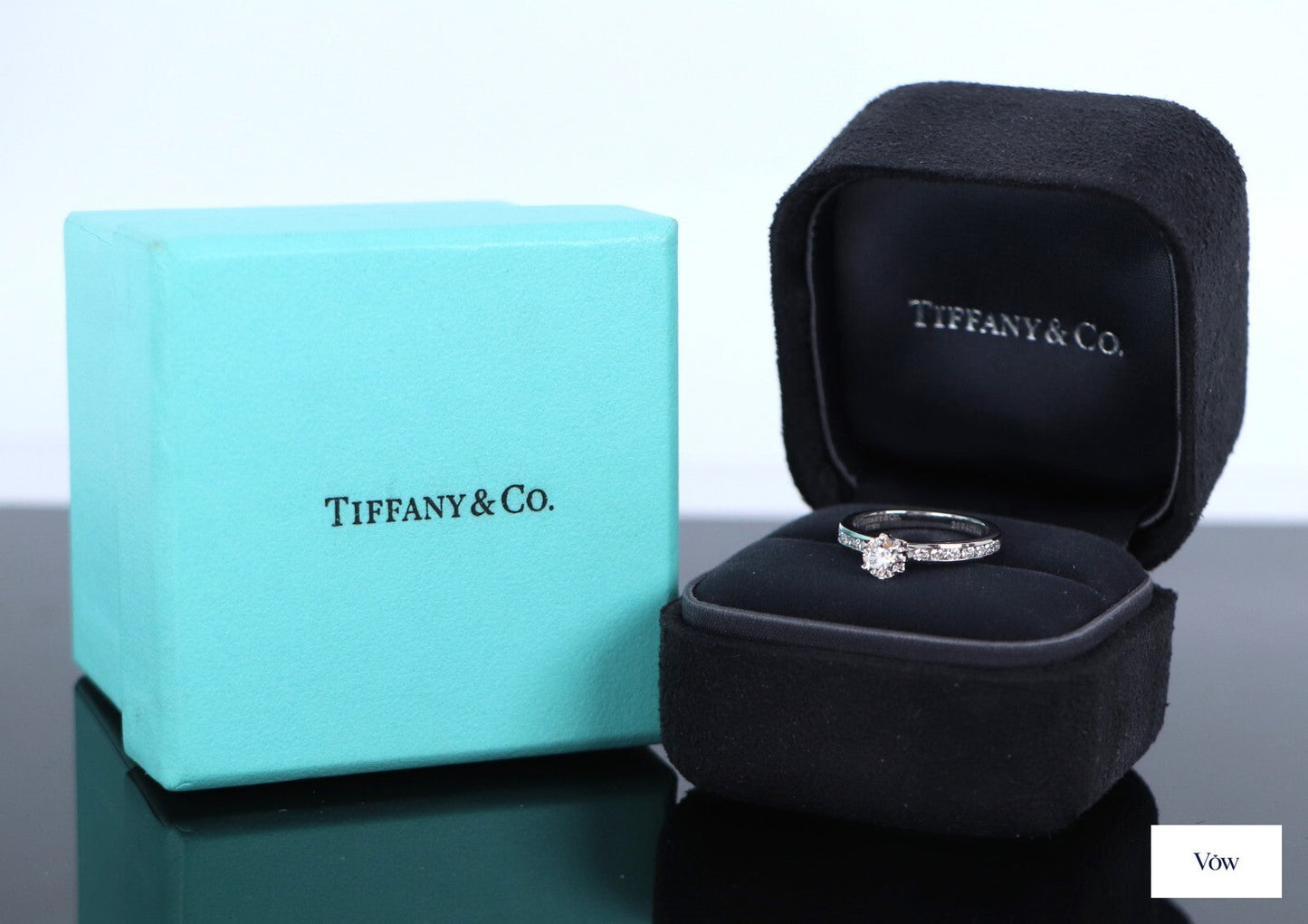 Tiffany & Co. Channel Set Diamond Ring — 0.35ct Round, Platinum — Authentic Pre-Owned