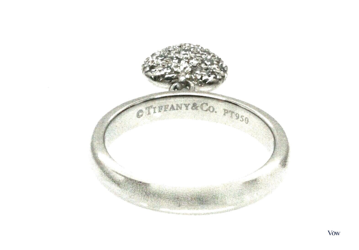 Tiffany & Co. Pavé Heart Diamond Ring — Platinum — Authentic Pre-Owned