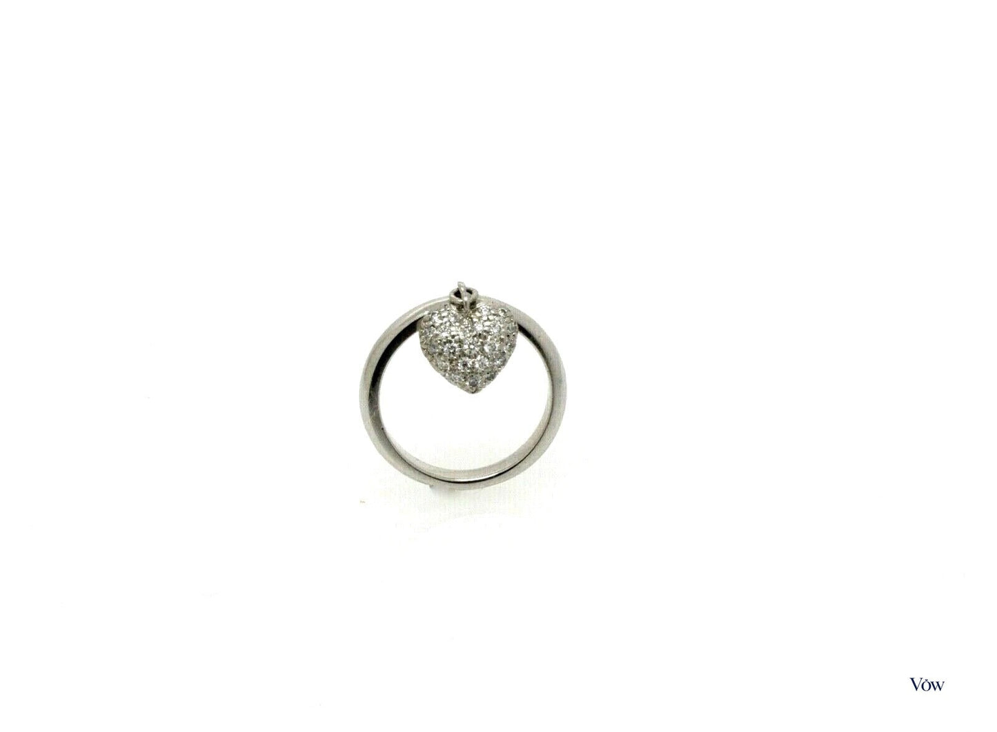 Tiffany & Co. Pavé Heart Diamond Ring — Platinum — Authentic Pre-Owned