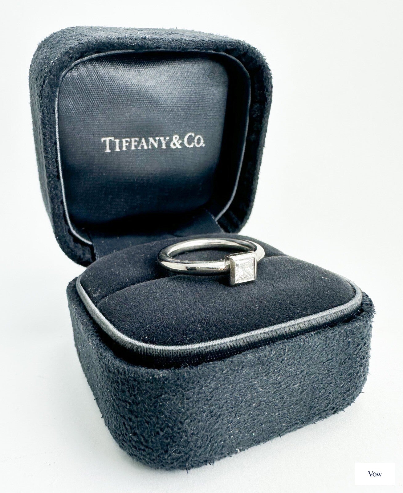 Tiffany & Co. Princess Diamond Ring — 34.00ct Platinum — Authentic Pre-Owned