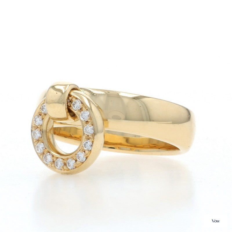 Tiffany & Co. Doorknocker Circle Dangle — 0.16ct Diamond, Yellow Gold — Authentic Pre-Owned