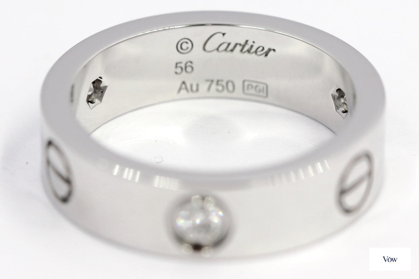 Cartier Love Ring — 0.22ct Round Diamond, 18K White Gold — Authentic Pre-Owned
