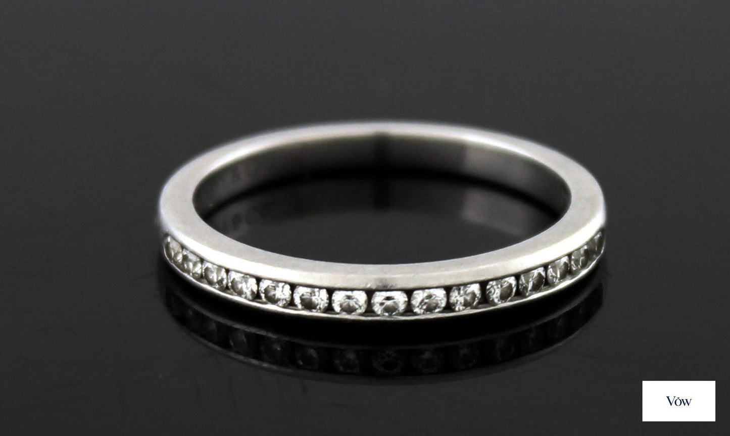 Tiffany & Co. Half Eternity Diamond Band — Platinum — Authentic Pre-Owned