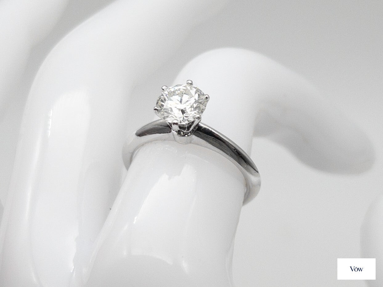Tiffany & Co. Round Diamond Engagement Ring — 1.24ct, Platinum — Authentic Pre-Owned