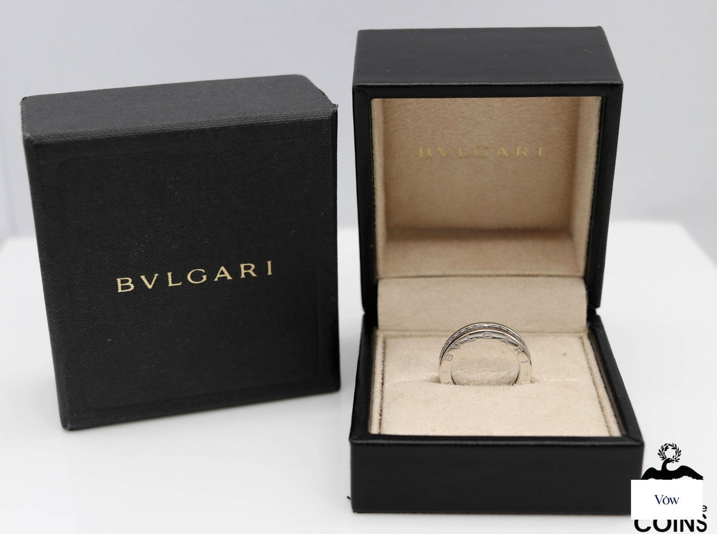Bulgari Diamond Band Ring — 0.5ct White Gold — Authentic Pre-Owned