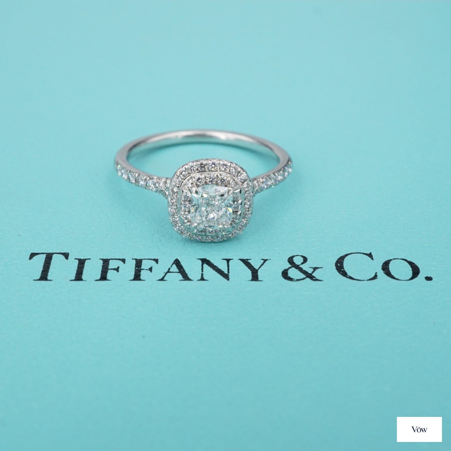 Tiffany & Co. Soleste® — 0.61ct Cushion Diamond Ring, Platinum — Authentic Pre-Owned