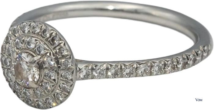Tiffany & Co. Soleste Double Halo — 0.65ct Diamond, Platinum — Authentic Pre-Owned