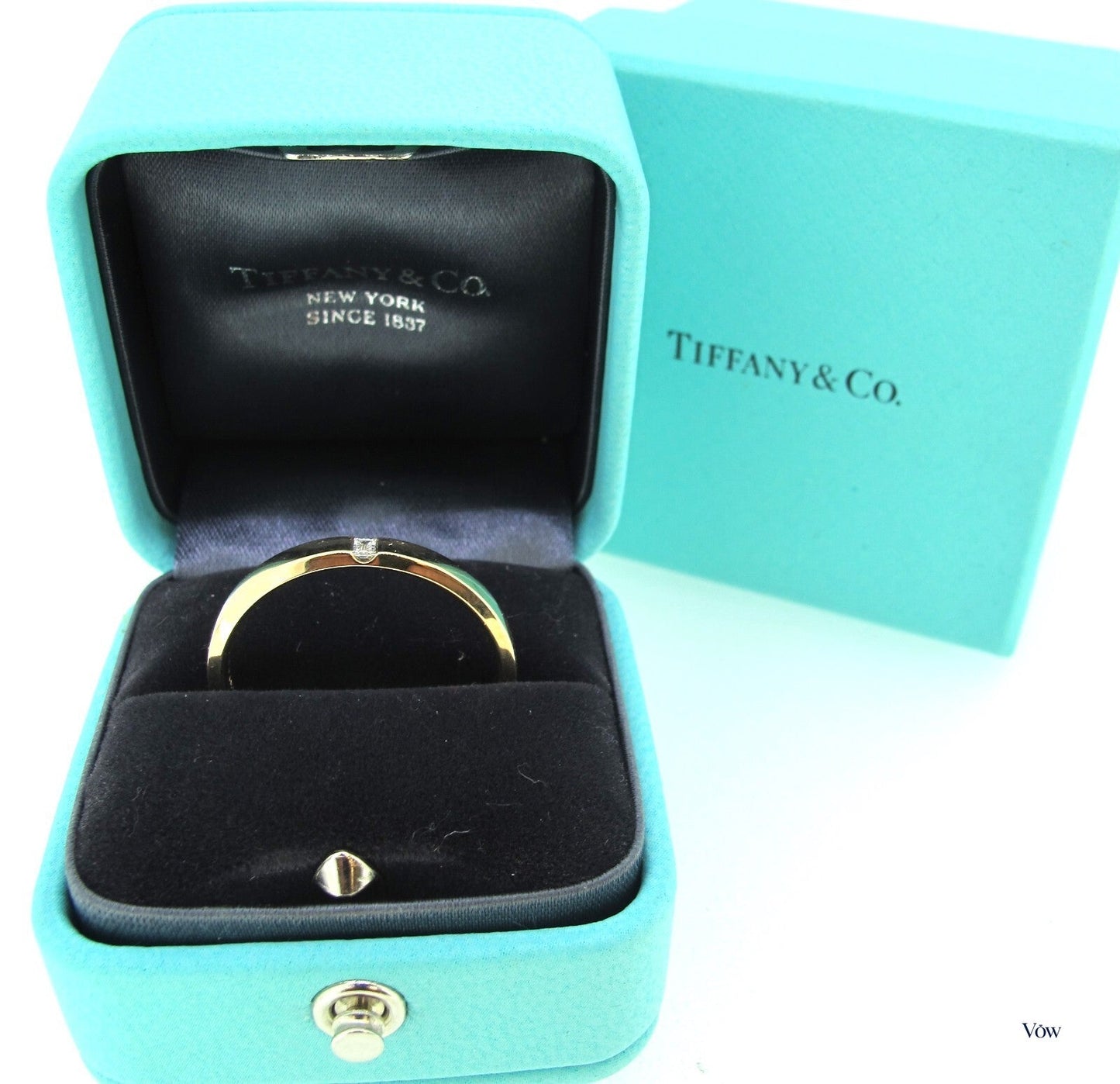 Tiffany & Co. Essential Diamond Band — 18k Yellow Gold, Size 11.5 — Authentic Pre-Owned