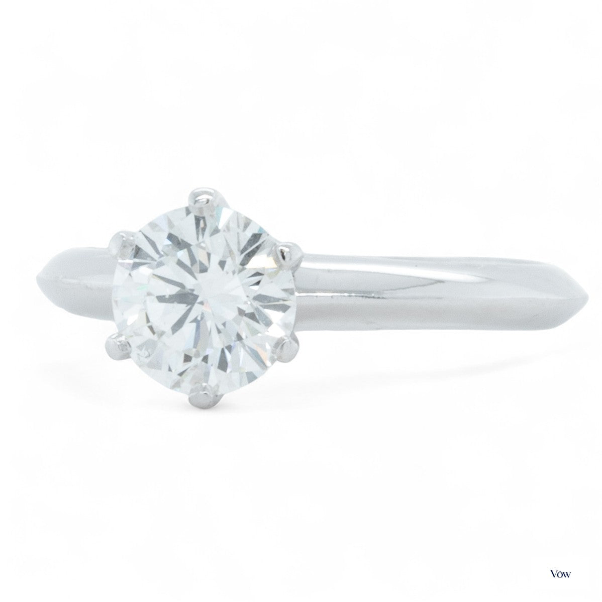 Tiffany & Co. Round Diamond Engagement Ring — 0.95ct, Platinum — Authentic Pre-Owned