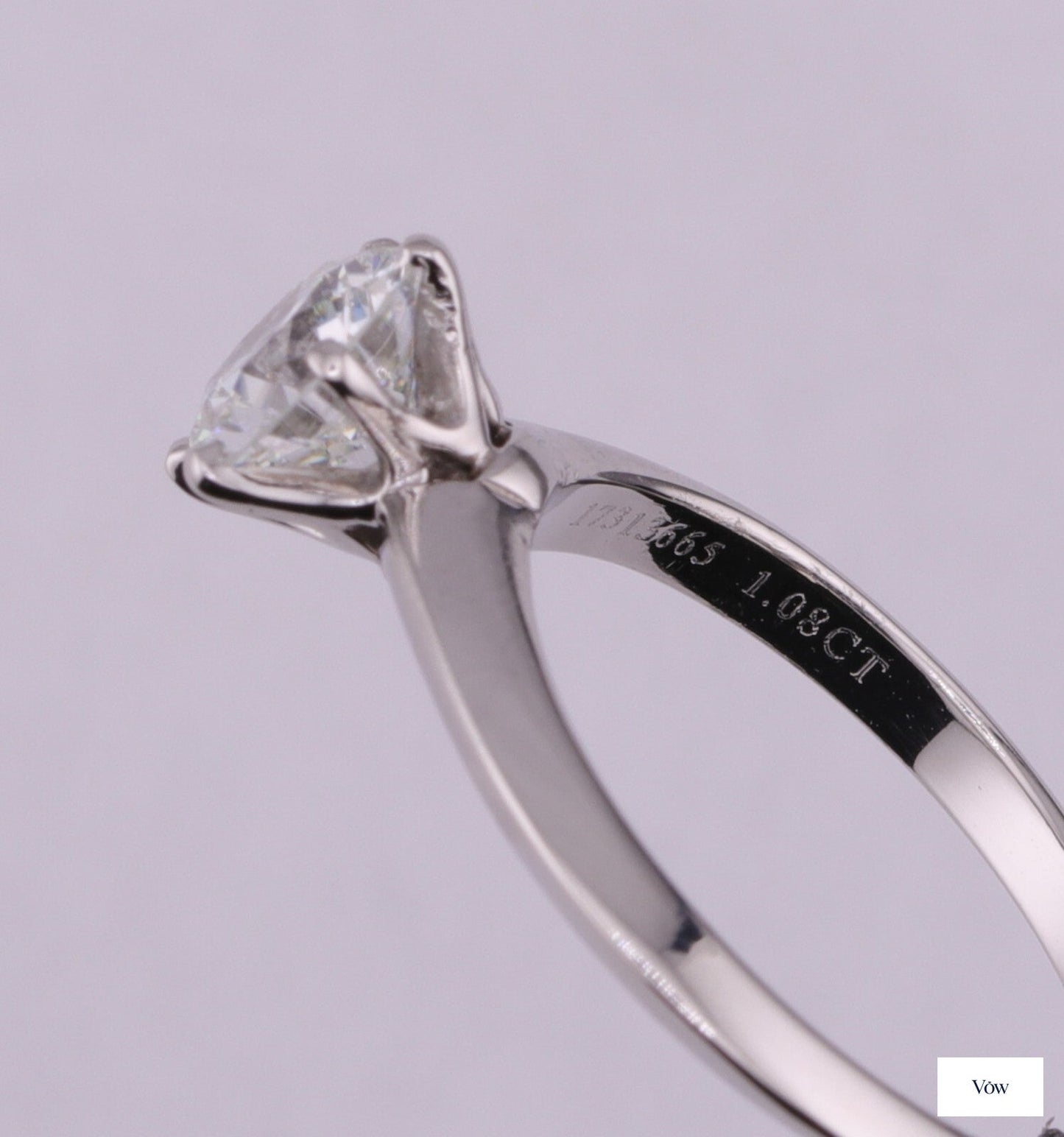 Tiffany & Co. Round Diamond Ring — 1.08ct, Platinum — Authentic Pre-Owned
