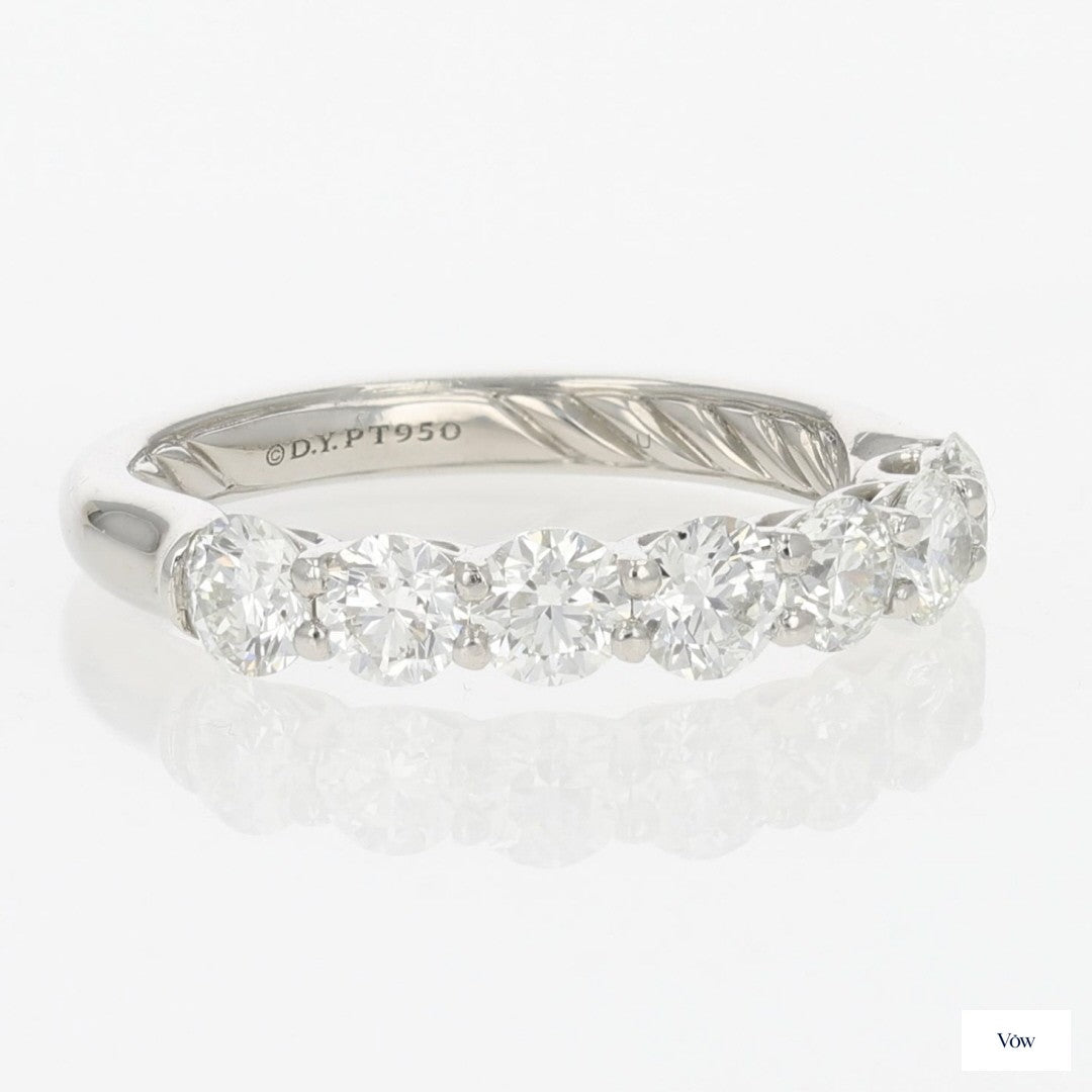 David Yurman Eden — 1.36ct Round Diamond Platinum Ring — Authentic Pre-Owned