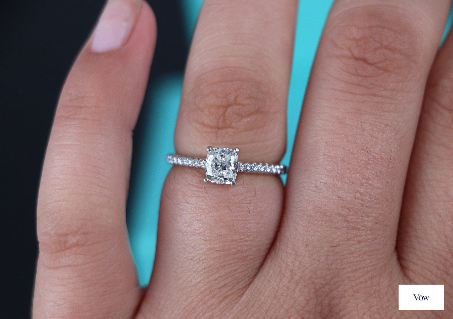 Tiffany & Co. Novo Cushion Diamond Ring — 0.91ct, Platinum — Authentic Pre-Owned