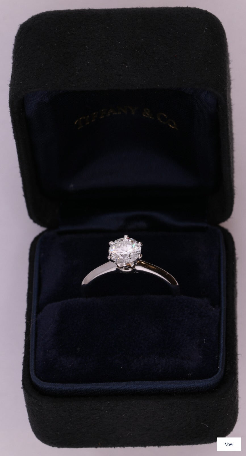 Tiffany & Co. Round Diamond Ring — 1.08ct, Platinum — Authentic Pre-Owned