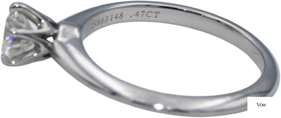 Tiffany & Co. Solitaire — 0.47ct Round Diamond, Platinum — Authentic Pre-Owned