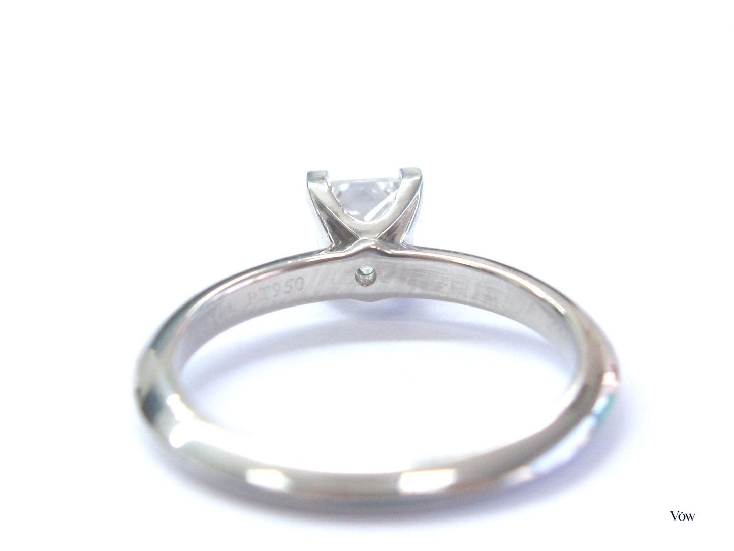 Tiffany & Co. Princess Cut Diamond Solitaire — 0.55ct, Platinum — Authentic Pre-Owned