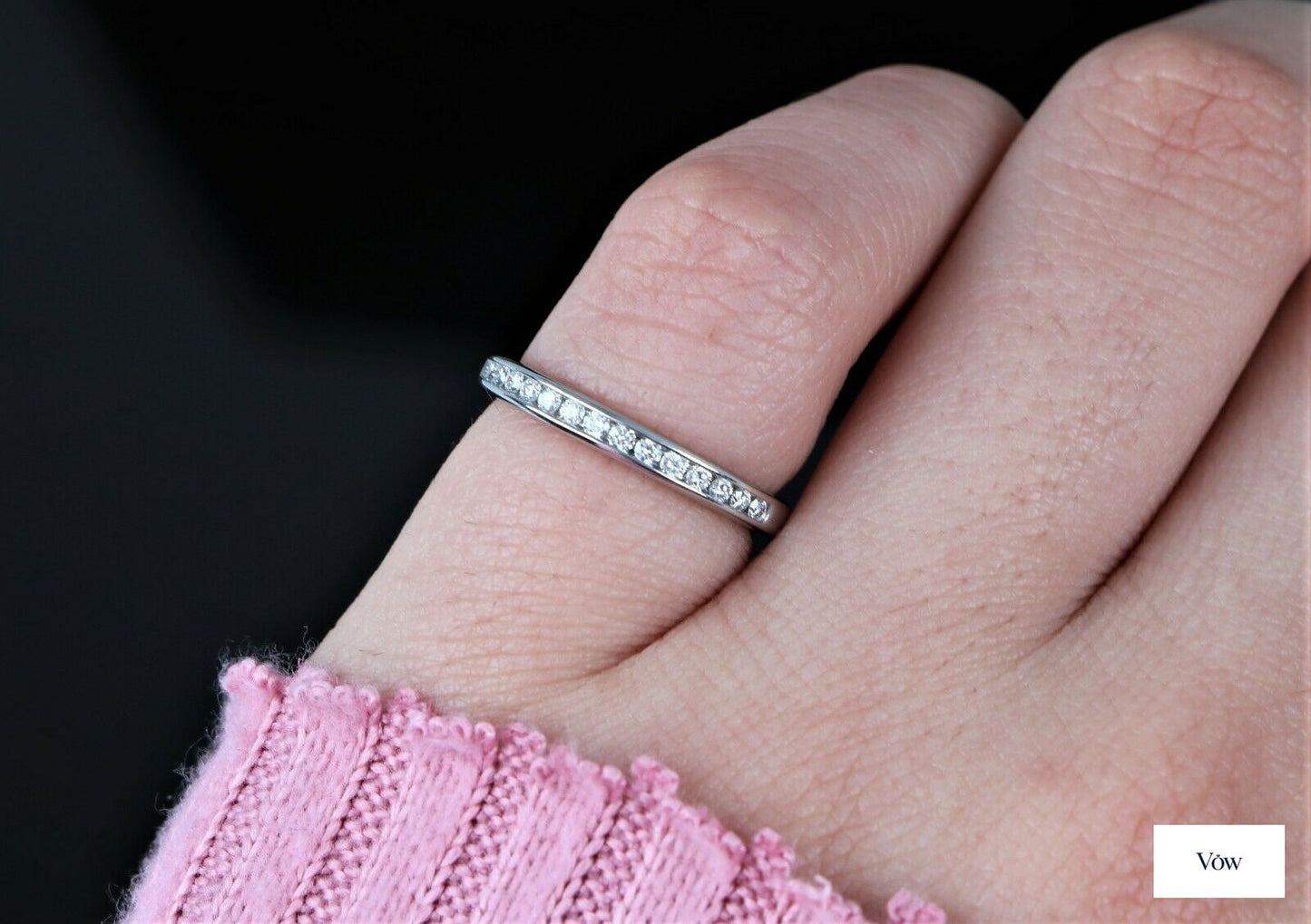 Tiffany & Co. Channel Set Half Eternity Diamond Band — Platinum — Authentic Pre-Owned