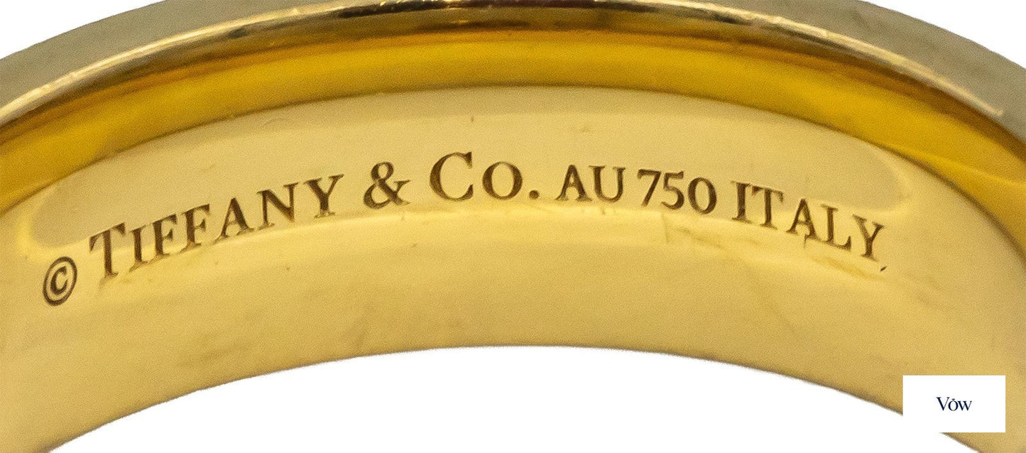 Tiffany & Co. T Ring — 0.13ct Round Diamond, 18k Yellow Gold — Authentic Pre-Owned