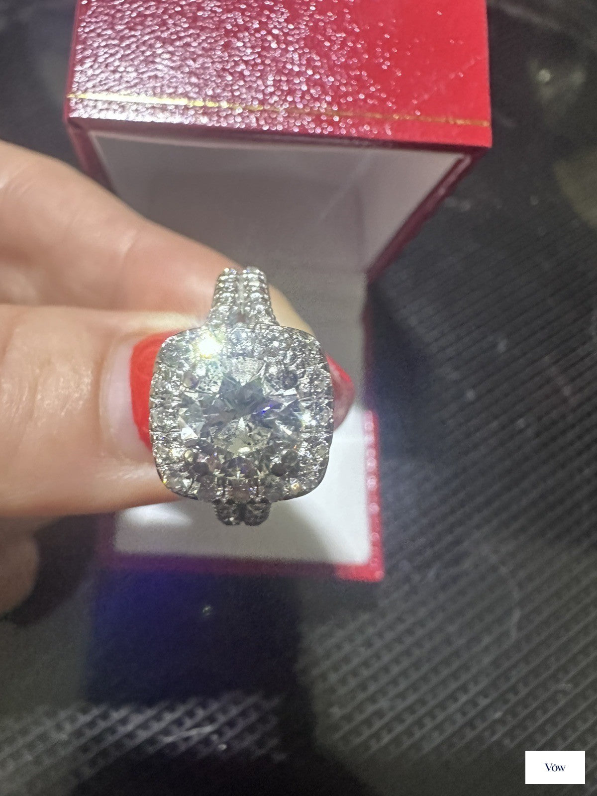 Verragio Halo Diamond Ring — 1.35ct, 18K White Gold — Authentic Pre-Owned