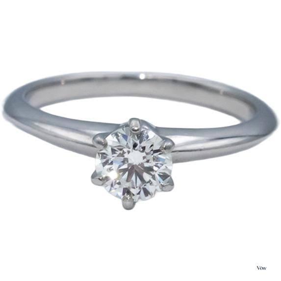 Tiffany & Co. Solitaire — 0.47ct Round Diamond, Platinum — Authentic Pre-Owned