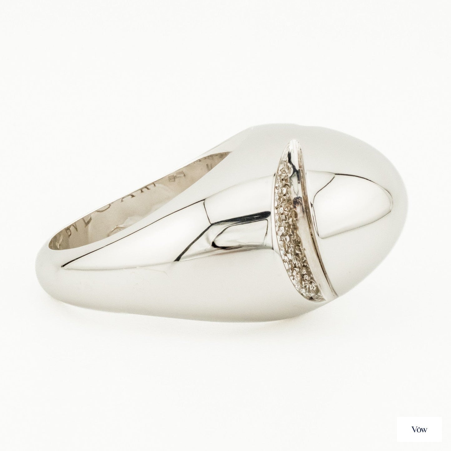 Bulgari Round Diamond Engagement Ring — 0.40ct White Gold — Authentic Pre-Owned