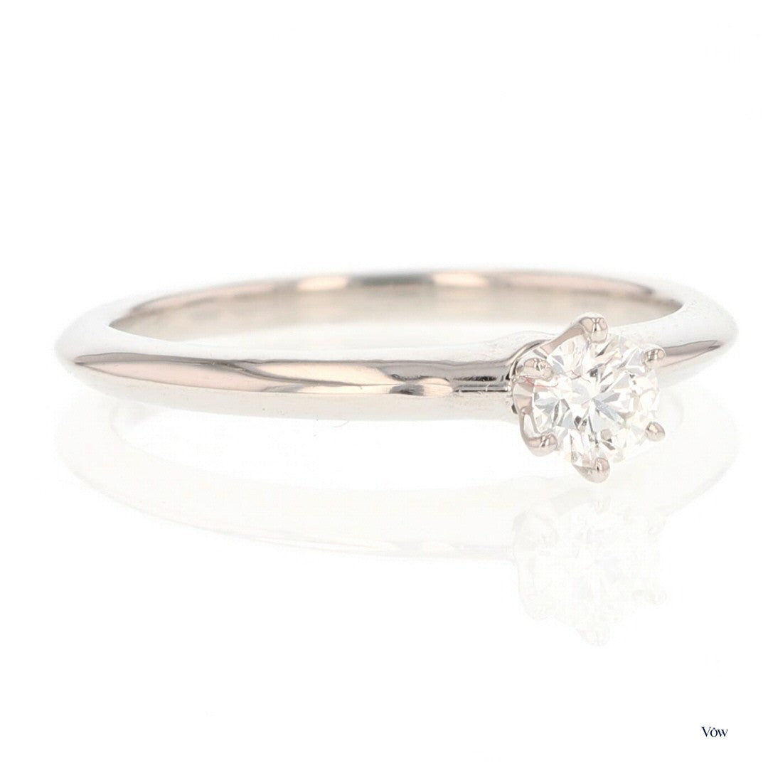 Tiffany & Co. Round Diamond Solitaire — 0.23ct Platinum — Authentic Pre-Owned