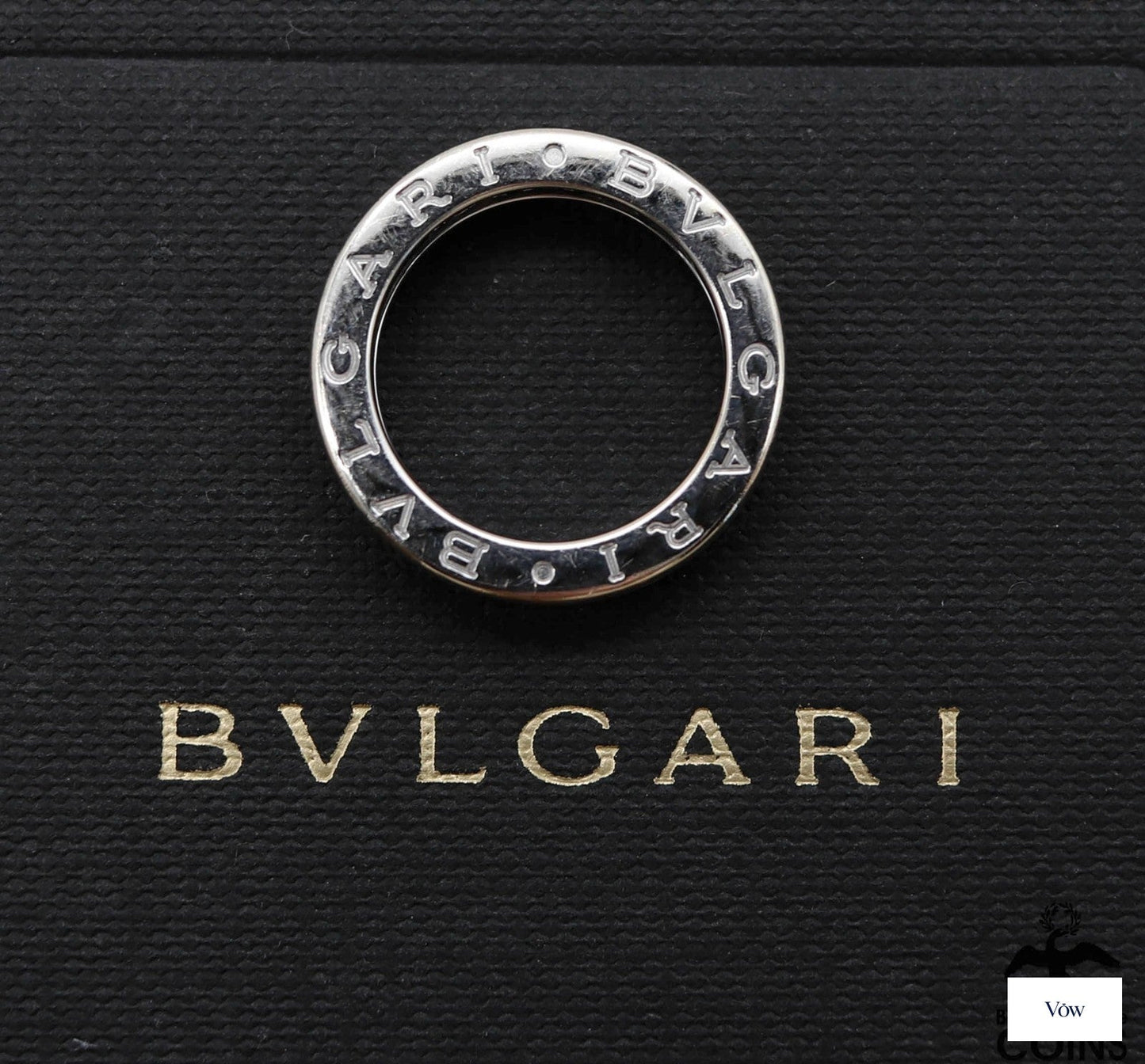 Bulgari Diamond Band Ring — 0.5ct White Gold — Authentic Pre-Owned
