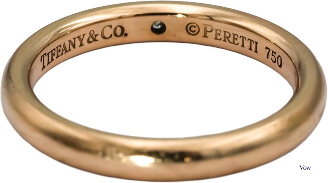 Tiffany & Co. Round Diamond Solitaire Band — 0.02ct Rose Gold — Authentic Pre-Owned