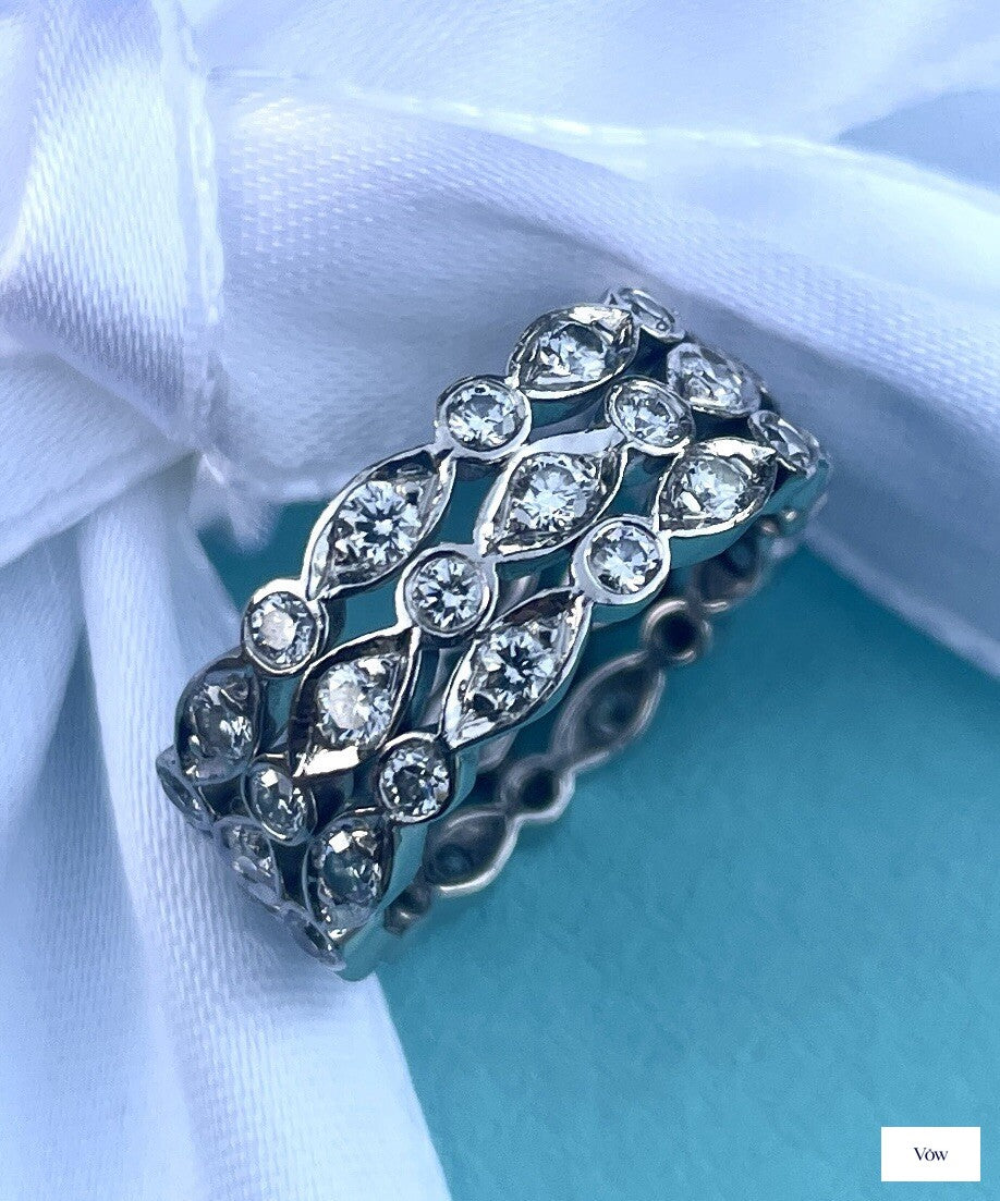 Tiffany & Co. Jazz Diamond Ring — Platinum, Size 5 — Authentic Pre-Owned