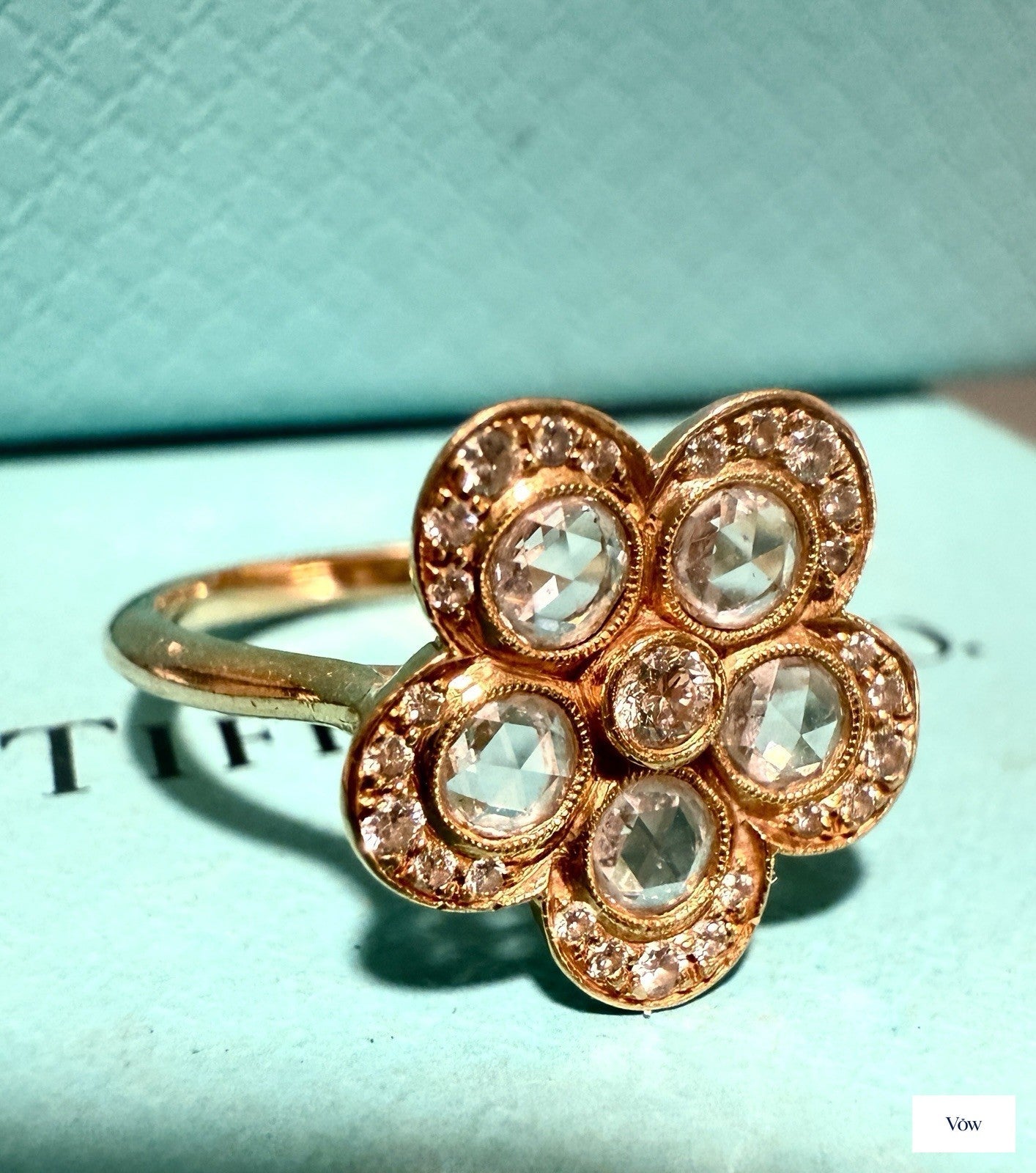 Tiffany & Co. Enchant Garden Flower Diamond Ring — 18k Rose Gold, Size 5.5 — Authentic Pre-Owned