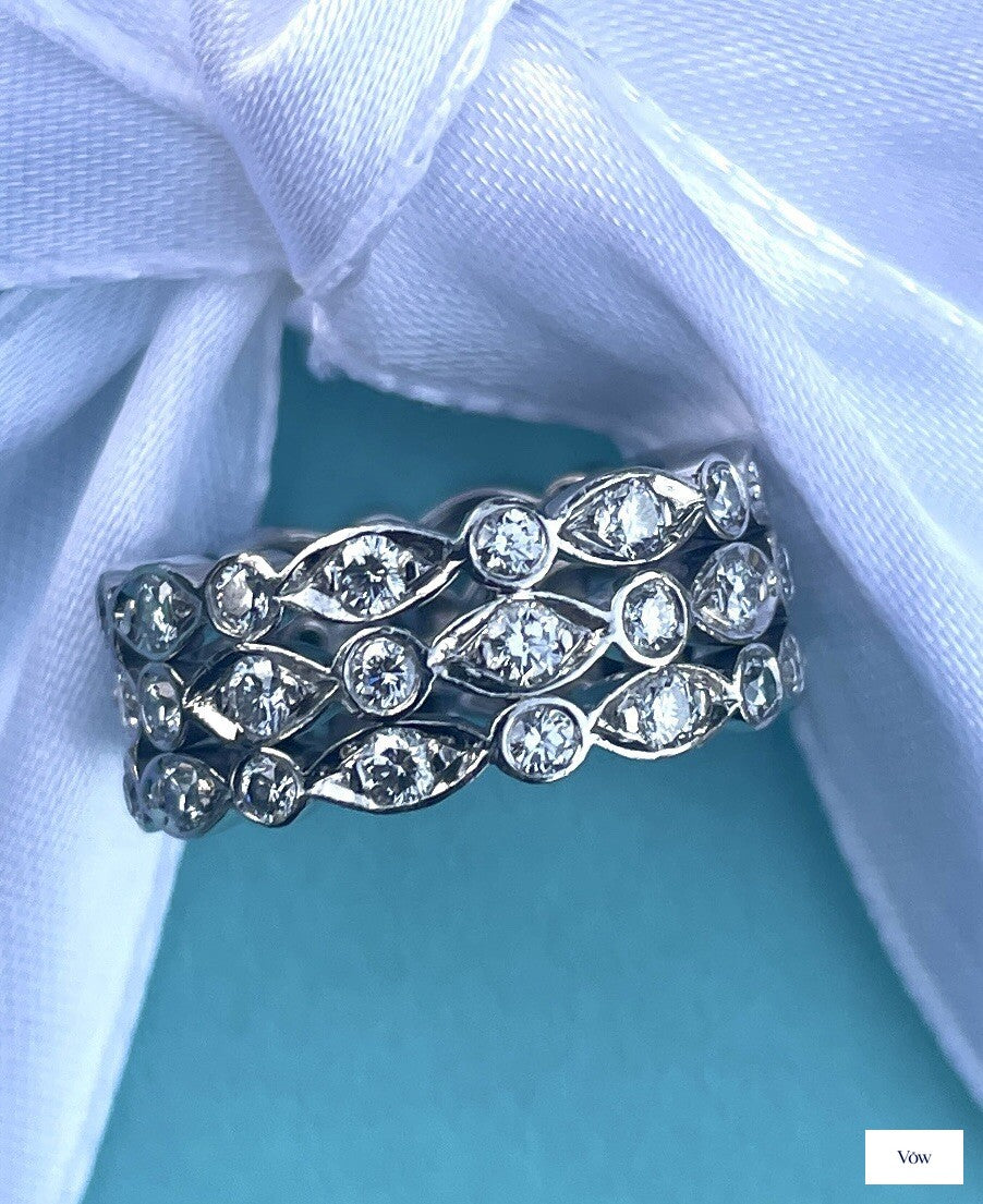 Tiffany & Co. Jazz Diamond Ring — Platinum, Size 5 — Authentic Pre-Owned