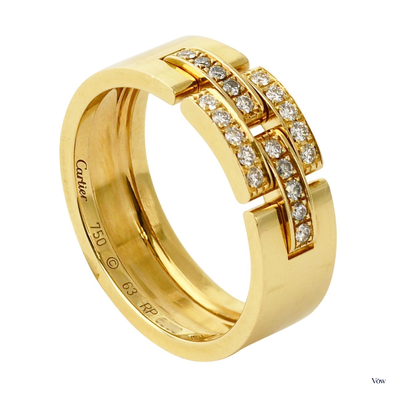Cartier Maillon Panthère Diamond Ring — 18k Yellow Gold — Authentic Pre-Owned