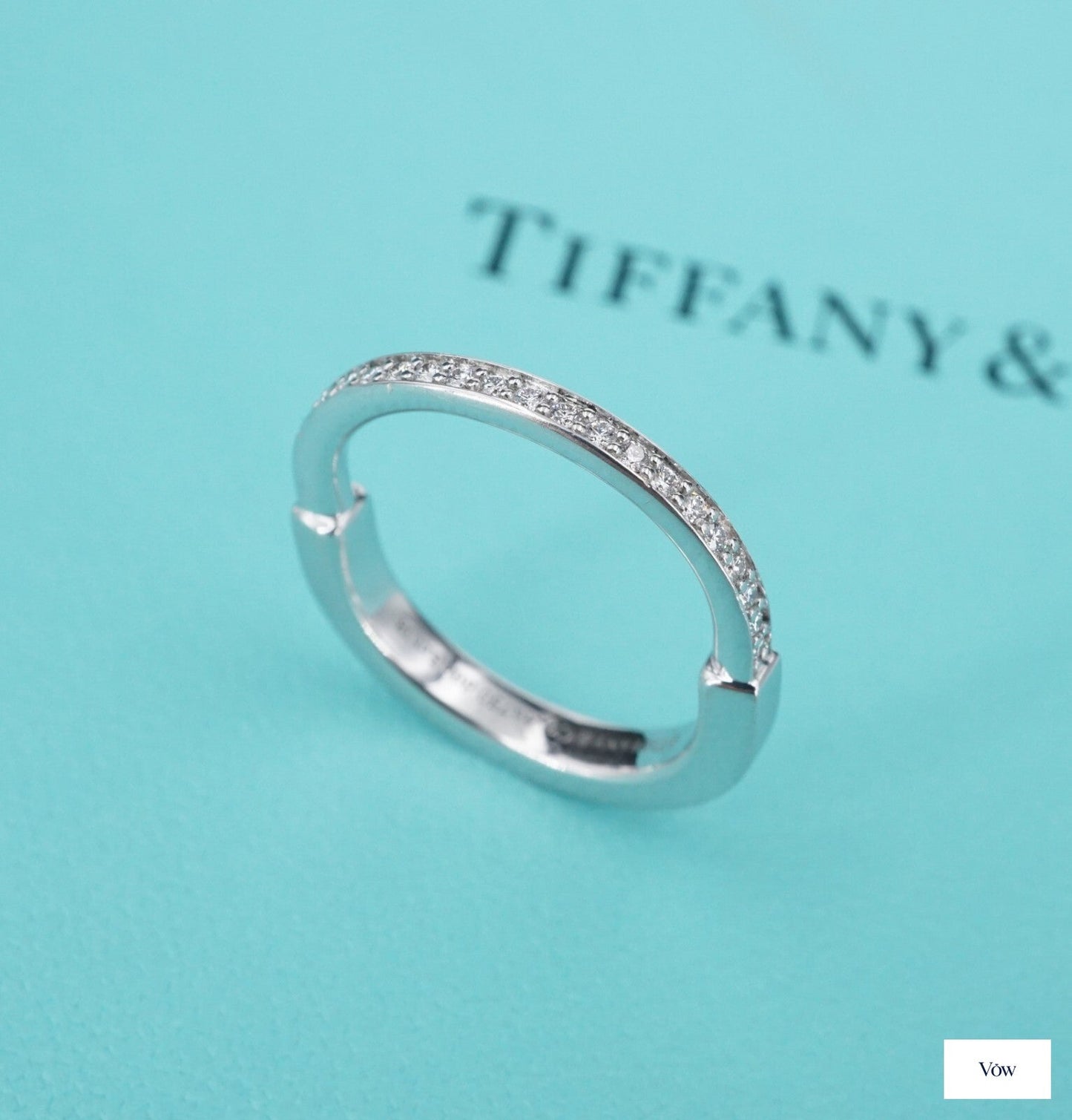 Tiffany & Co. Lock Collection Diamond Ring — 18k White Gold — Authentic Pre-Owned